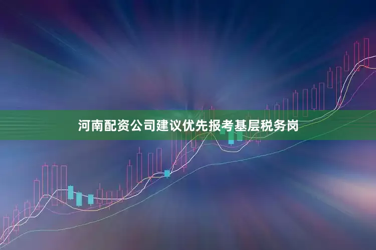 河南配资公司建议优先报考基层税务岗